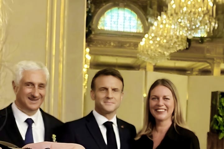 Lommelse Véronique Aerts op bezoek bij president Macron