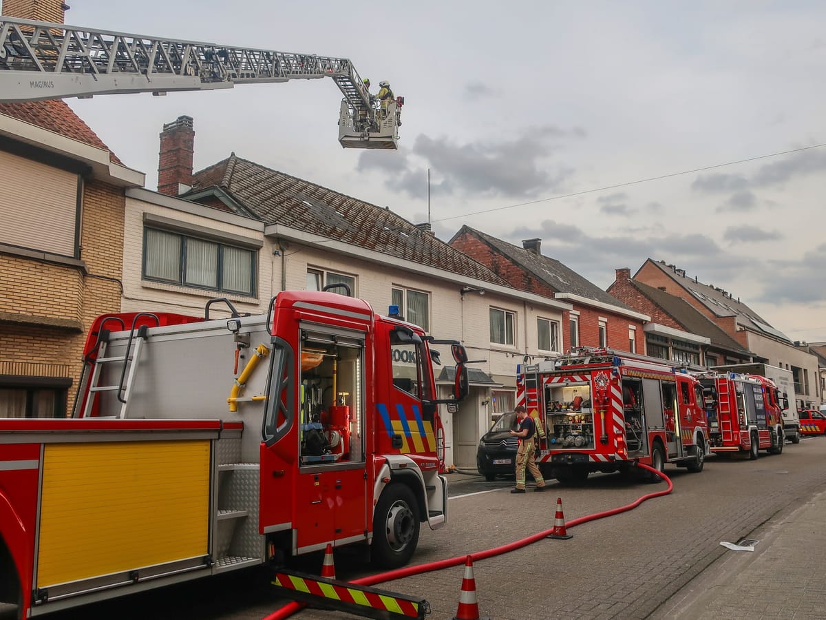Brandoefening in Lepelstraat