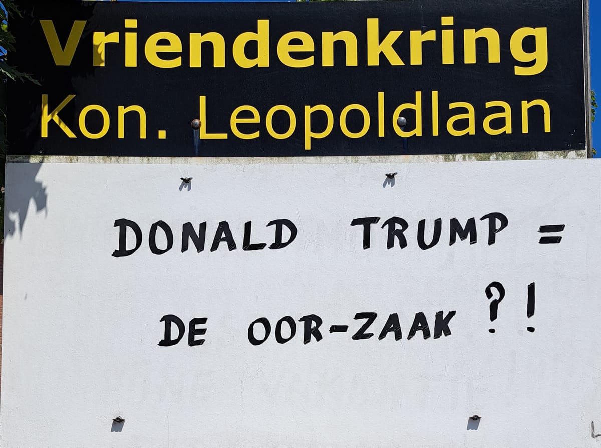 Trump in de Leopoldlaan