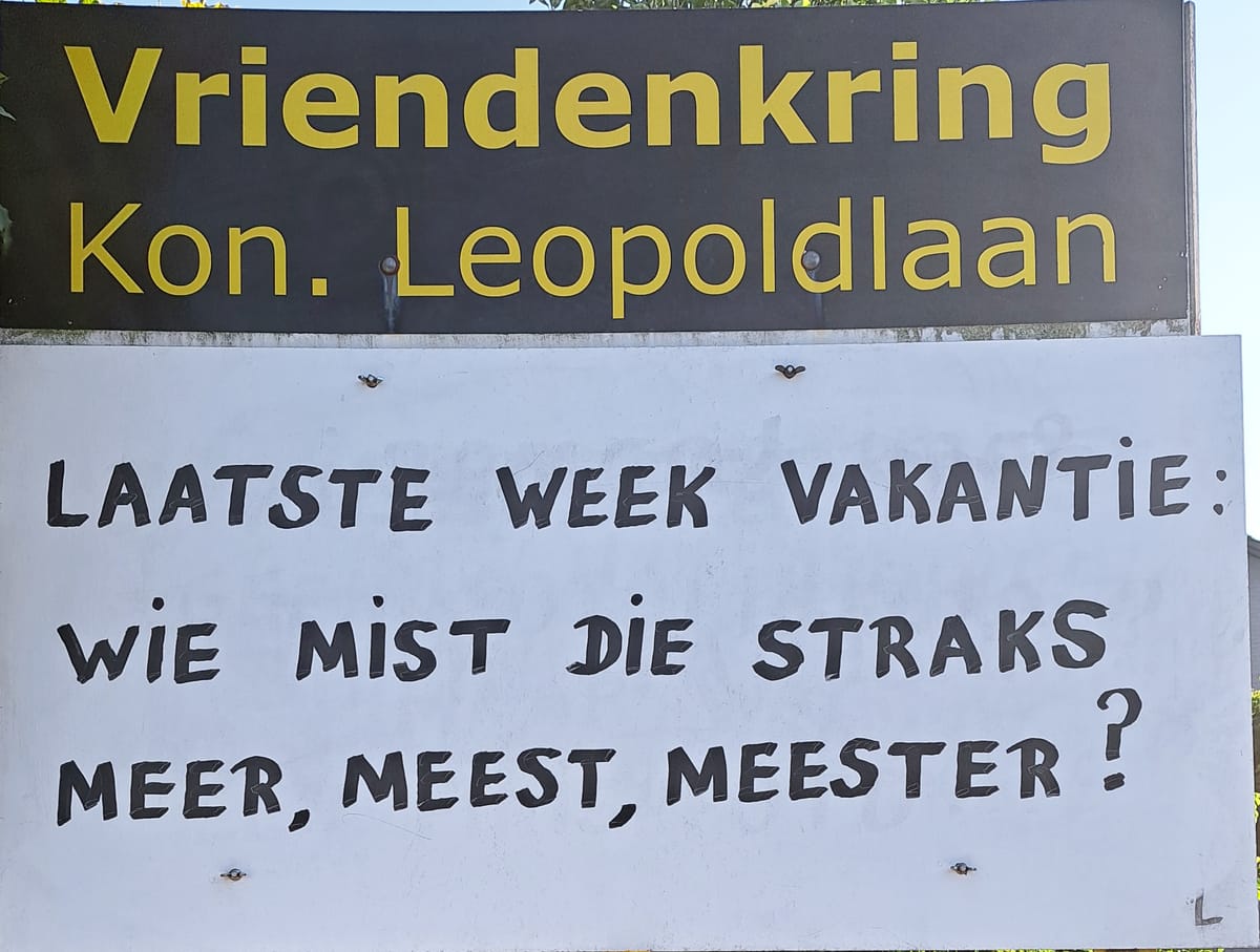 Vakantie loopt op z'n einde