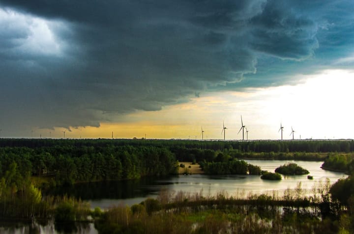 Het dreigende onweer van gisteren