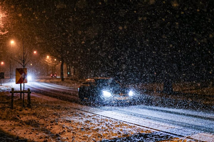 De eerste sneeuwfoto's in onze stad